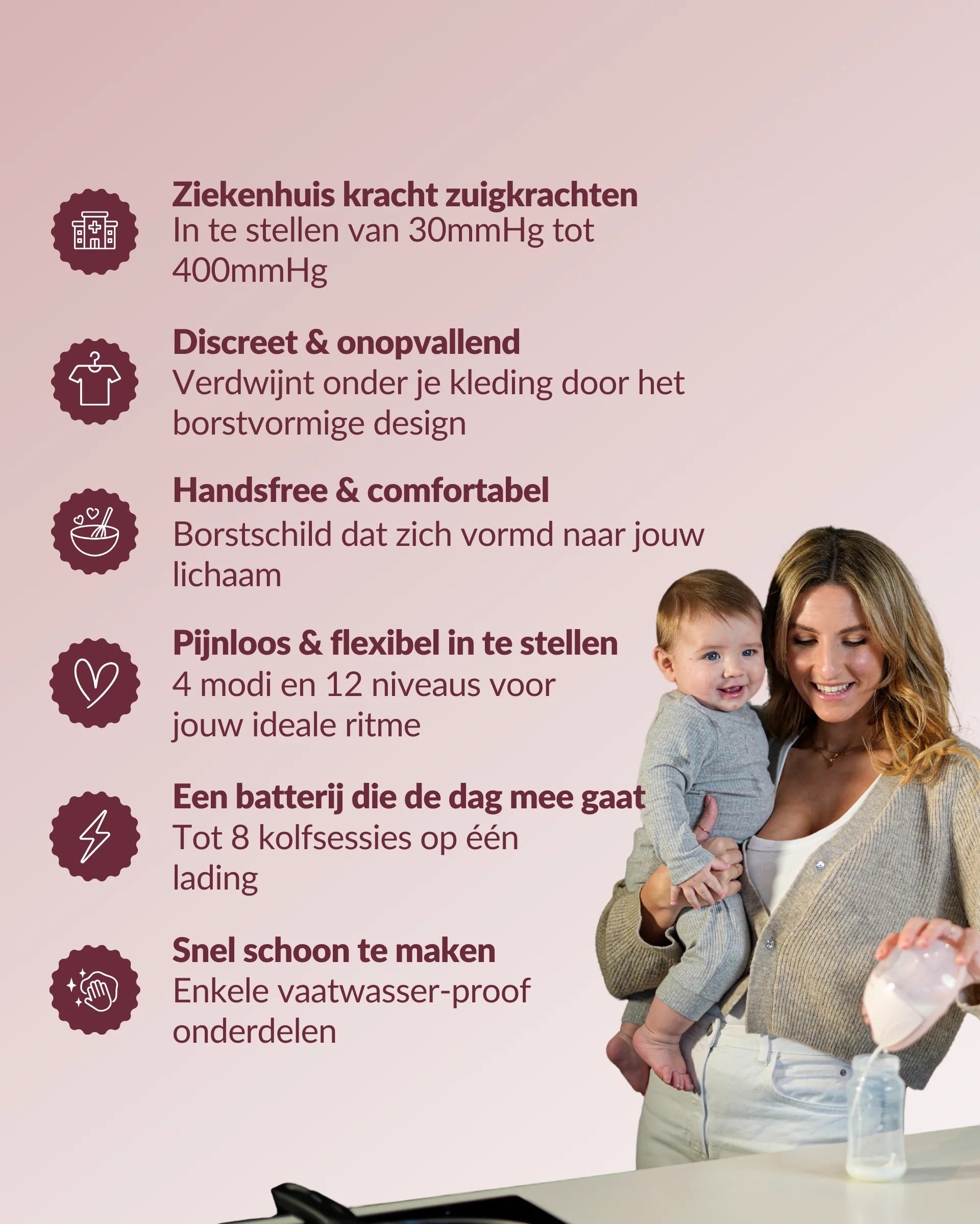 Draagbare Borstkolven - Heymommies Flow Lite